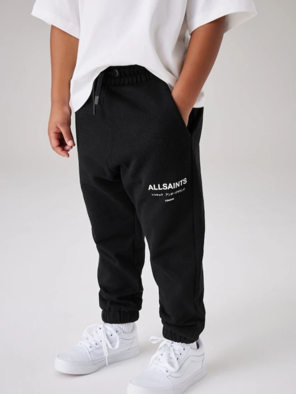 smALLSAINTS Underground Cotton Joggers Size 8-9 Black